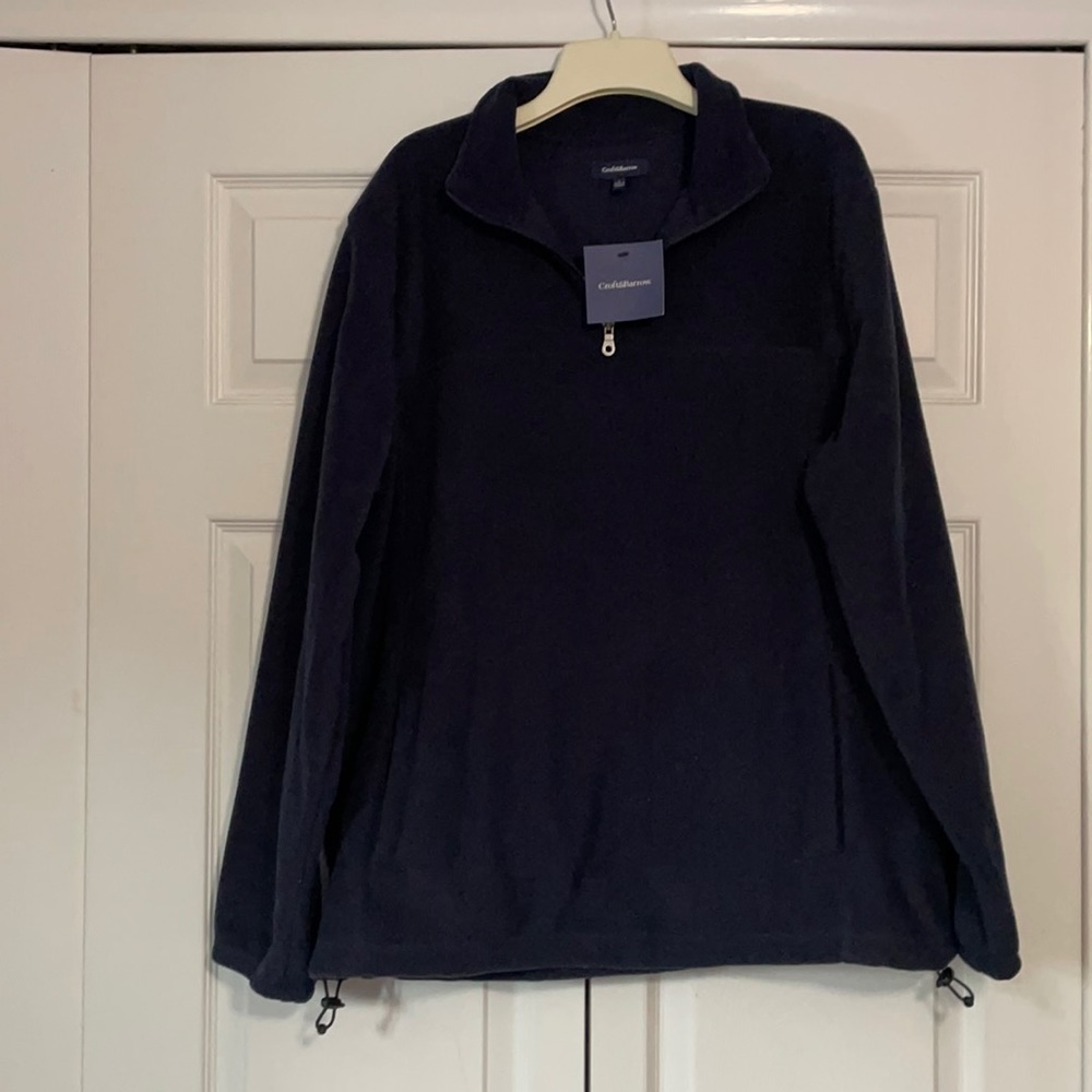 Croft&barrow navy 1/4 zip fleece. NWT